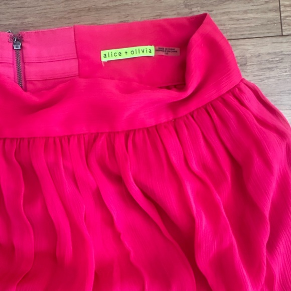 Alice + Olivia Bright Pink Mini Skirt - Picture 2 of 8